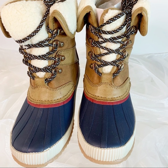 Tommy Hilfiger Womens Rustee Lined Snow Boots, Dark Natural - Picture 3 of 8